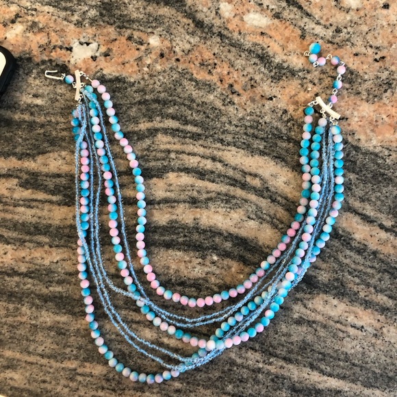 Fashion Necklace Cotton Candy Color - Picture 3 of 8